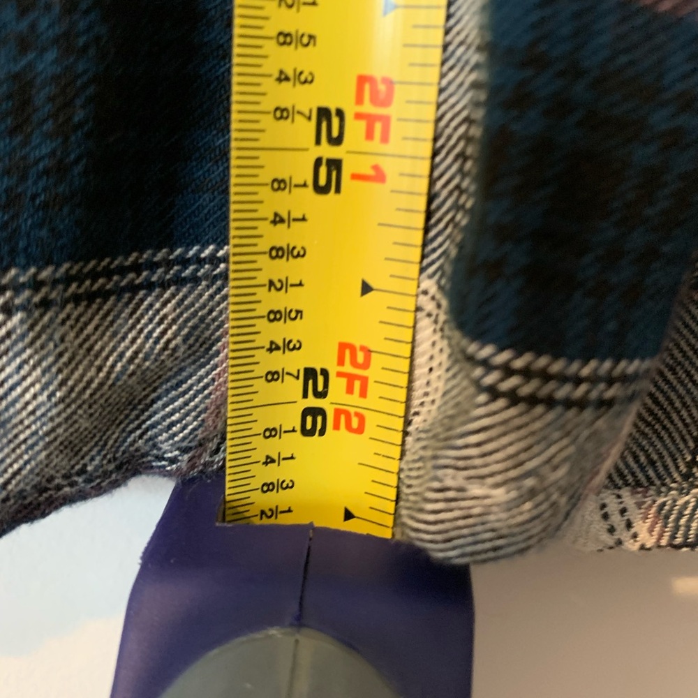 Lucky Brand Navy and Cream Plaid Shirt - Picture 7 of 9